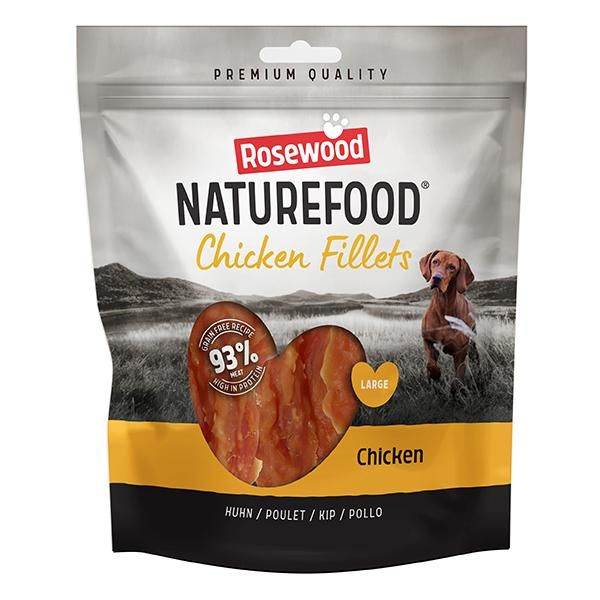 Rosewood NatureFood Chicken Fillet Strips Dog Treats 150g