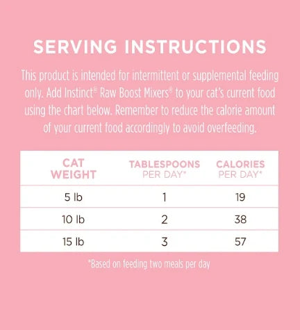 Instinct Raw Boost Mixers Skin & Coat Health Freeze Dried Cat Food Topper