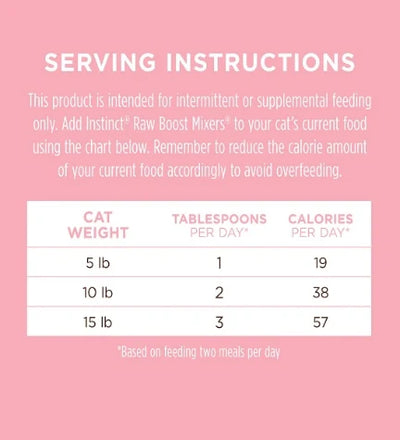 Instinct Raw Boost Mixers Skin & Coat Health Freeze Dried Cat Food Topper