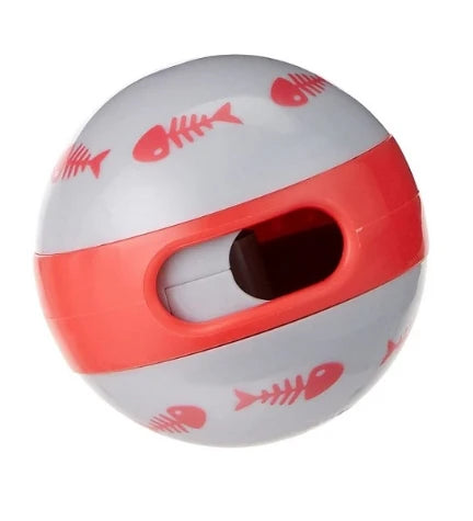 Trixie Cat Activity Snack Ball Toy for Cats - LIGHT GREY/6CM