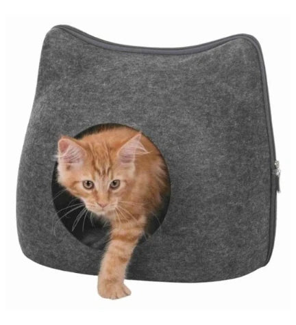 Trixie Cat Face Felt Cat Cave