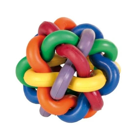 Trixie Colourful Knotted Rubber Ball Toy