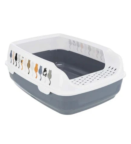 Trixie Delio Cat Litter Tray Rim with/ Cats Design