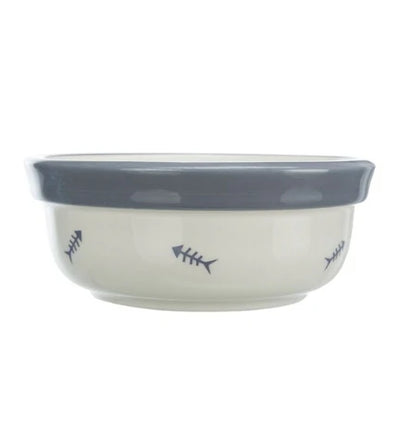 Trixie Fishbone Design Ceramic Bowl for Cats