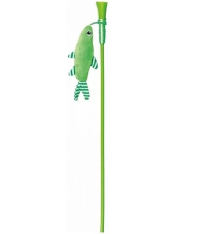 Trixie Playing Rod with Green Fish Toy for Cats