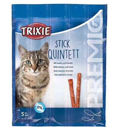 Trixie Premio Stick Quintett Salmon & Trout Cat Treats 5G