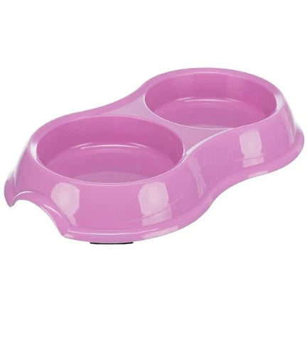 Trixie Double Plastic Bowl for Cats