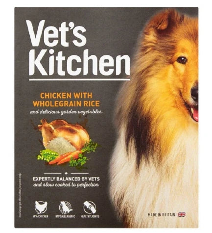 Vet's Kitchen Chicken with Wholegrain Rice Wet Dog Food 395G