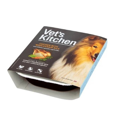 Vet's Kitchen Chicken with Wholegrain Rice Wet Dog Food 395G