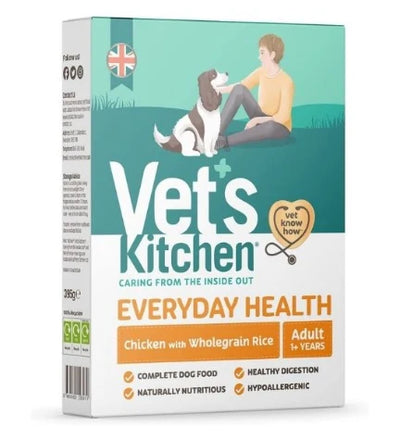 Vet's Kitchen Chicken with Wholegrain Rice Wet Dog Food 395G