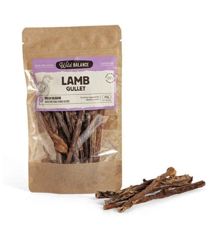 Wild Balance Natural Snack Lamb Gullet for Dogs 50G