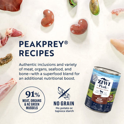 ZIWI Peak Beef Recipe Wet Dog Food