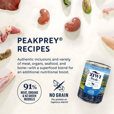 ZIWI Peak Lamb Recipe Wet Dog Food