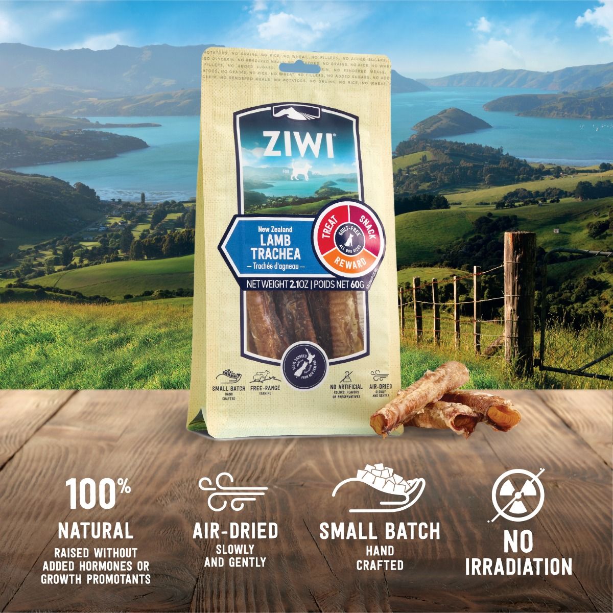 ZIWI Peak Lamb Trachea Dog Treats 60g