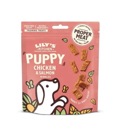 Lily's Kitchen Chicken and Salmon Nibbles Puppy Treats 70G