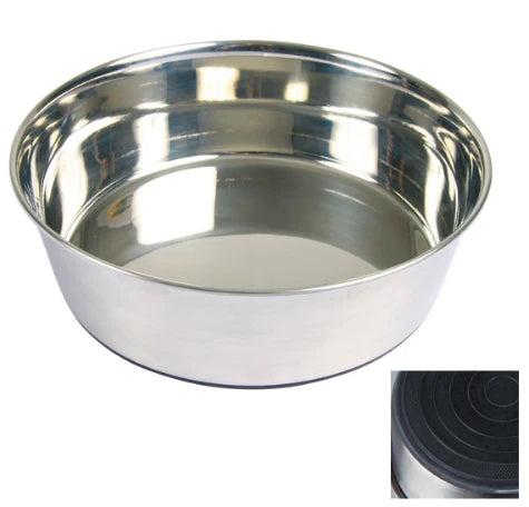 Trixie Stainless Steel Bowl With Rubber Base for Dogs