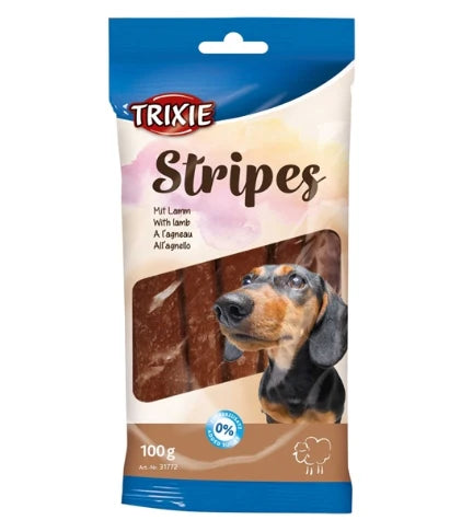 Trixie Stripes with Lamb Dog Treats 100G
