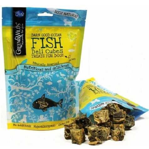 Green&Wilds Deli Fish Cubes Dog Treats 75G