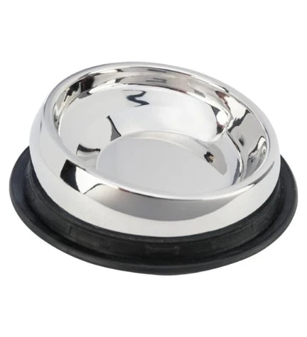 Trixie Stainless Steel Feed Bowl for Short Nosed Dogs