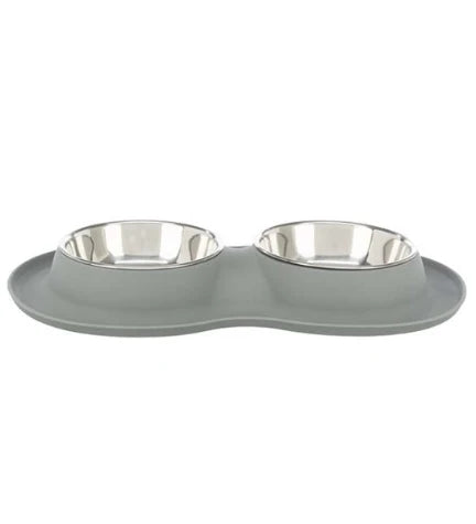 Trixie Stainless Steel Bowl Set Silicone Base