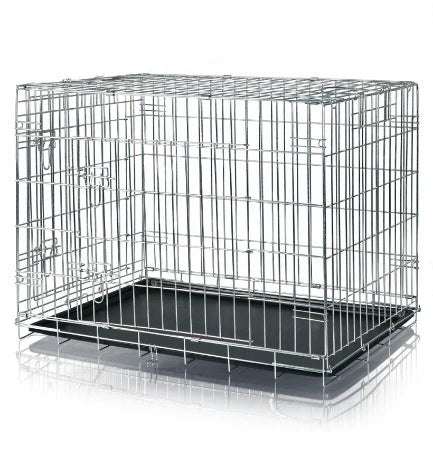 Trixie Galvanized 2 Door Wire Crate for Dogs & Cats