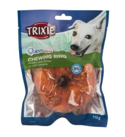 Trixie Denta Fun Chewing Ring with Chicken Dog Chew 110G