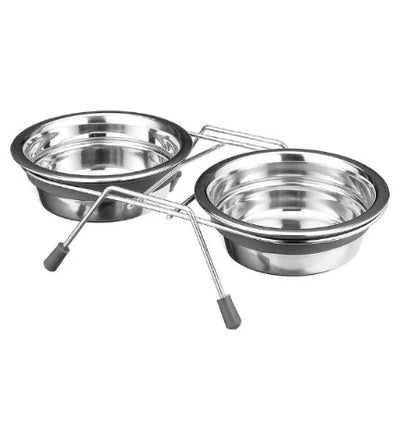 Trixie Eat on Feet Anti-Rattle Steel Bowl Set for Dogs