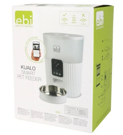 Ebi Kualo Smart Feeder with Camera for Dogs & Cats