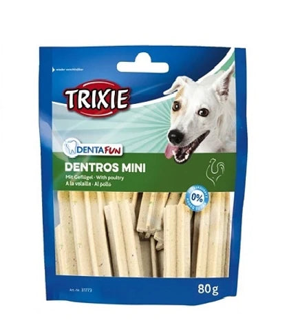 Trixie Denta Fun Dentros Mini Poultry Dog Treats 80G