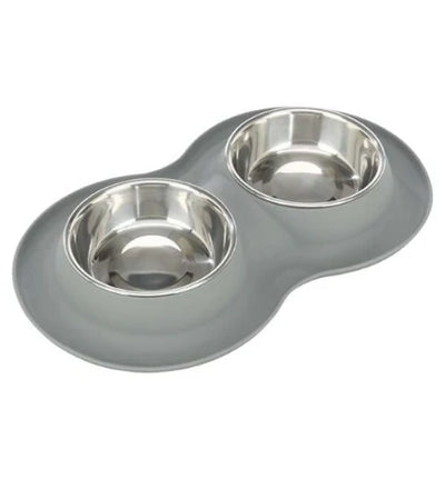 Trixie Stainless Steel Bowl Set Silicone Base