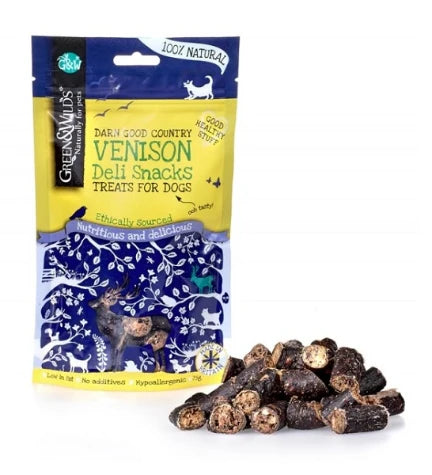 Green&Wilds Venison Deli Dog Snacks 75G