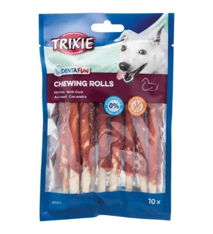 Trixie Denta Fun 6 Chicken Chewing Rolls Dog Chews 70G