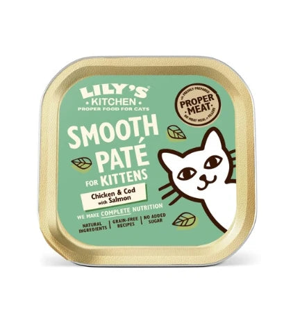 Lily's Kitchen Chicken Cod & Salmon Pate Kitten Wet Food