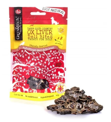 Green&Wilds Ox Liver Deli Bites Dog Treats 40G