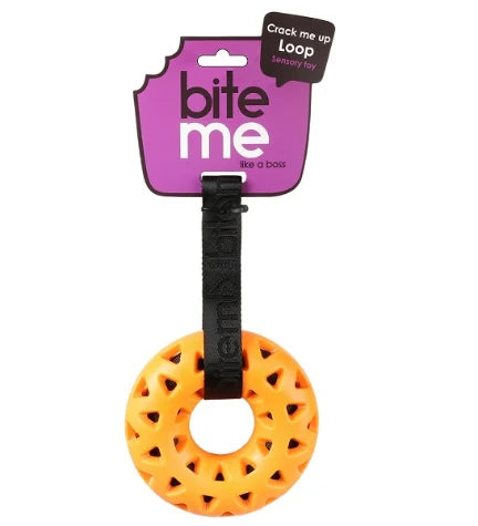 Ebi Bite Me 'Crack Me Up' Loop Sensory Dog Toy