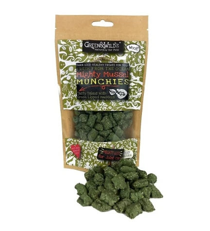 Green&Wilds Mighty Mussel Munchies Dog Treats 130G