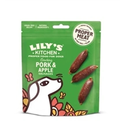 Lily's Kitchen Cracking Pork & Apple Sausages Dog Treats