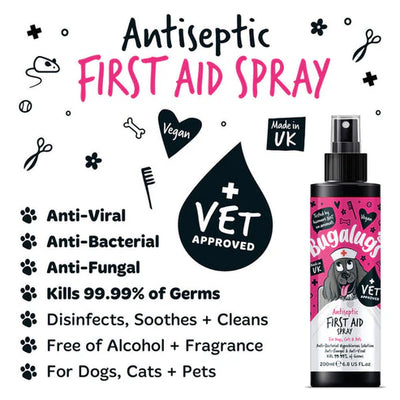 Bugalugs Antiseptic First Aid Spray for Pets - 200ML