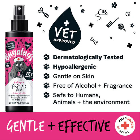 Bugalugs Antiseptic First Aid Spray for Pets - 200ML