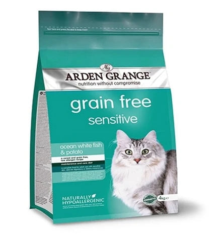 Arden Grange Grain Free Sensitive Adult Ocean White Fish & Potato Dry Cat Food