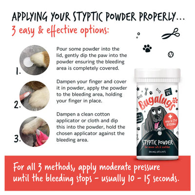 Bugalugs Styptic Powder for Minor Cuts & Scratches for Pets - 50G