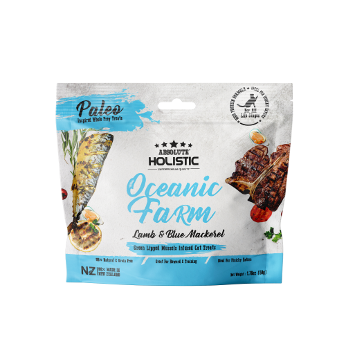 Absolute Holistic Air Dried Oceanic Farm Cat Treats 50G