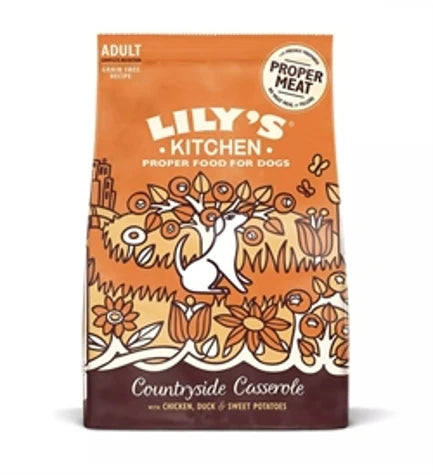 Lily's Kitchen Countryside Casserole with Chicken, Duck & Sweet Potatoes Adult Dry Dog Food